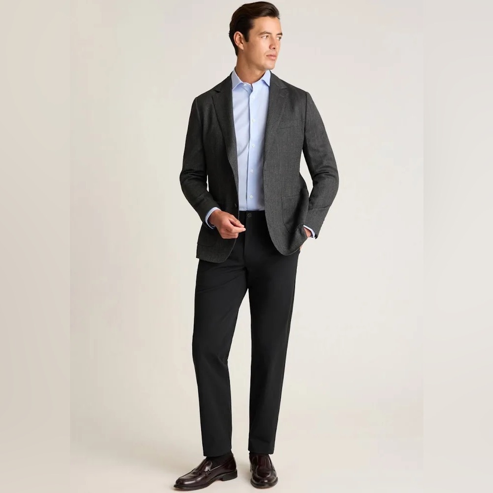 New Bonobos Blazer Men’s Tailored Fit Stretch Jacket Coat Dark Gray Size 36R